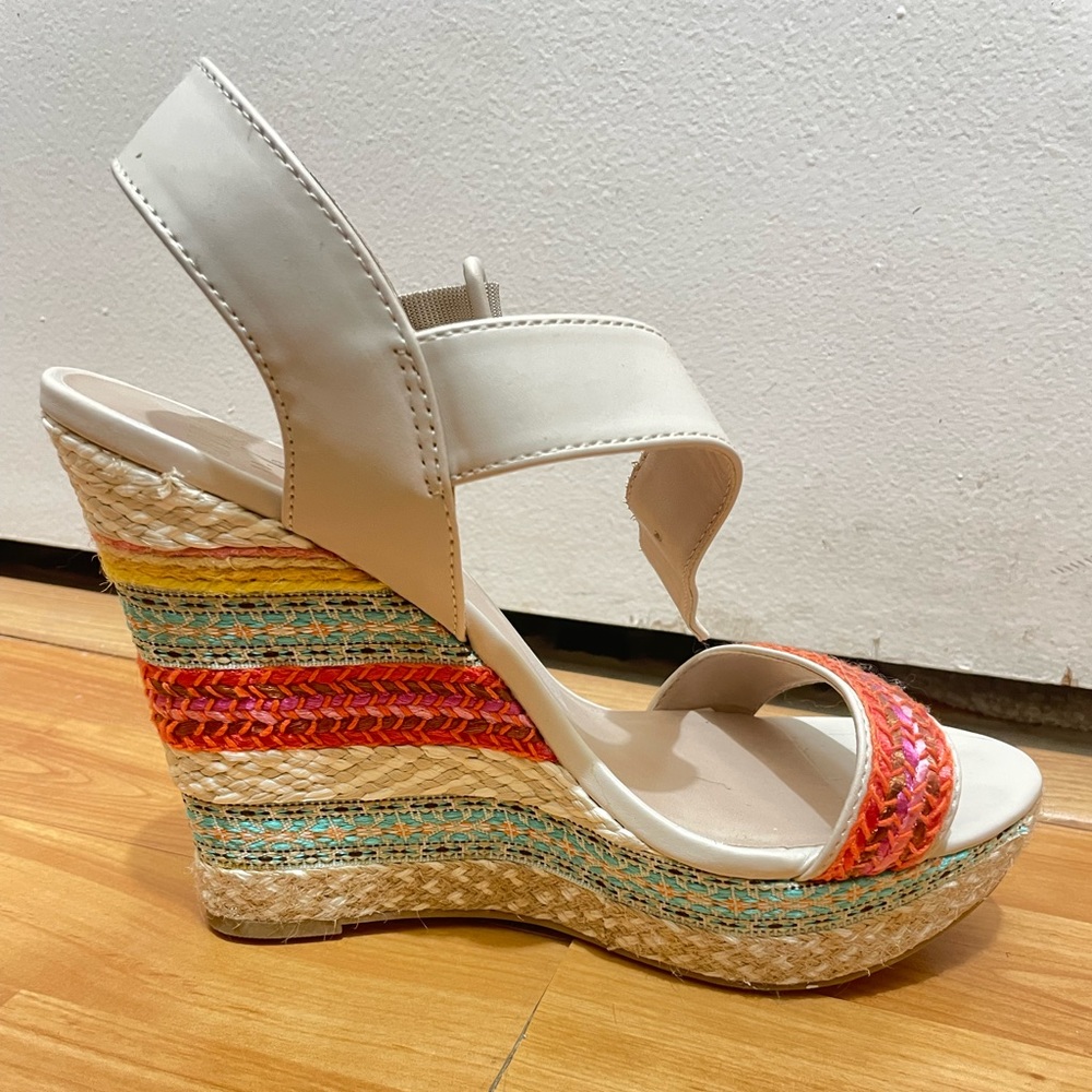 Colorful wedge heels
